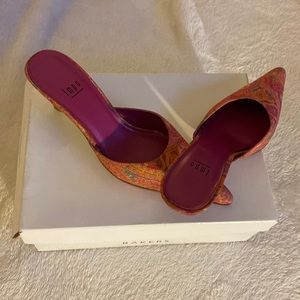 Pink leather heels brand new never been worn
